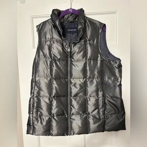Lands' End womans silver Quilted Vest